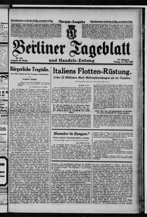Berliner Tageblatt und Handels-Zeitung vom 30.05.1930