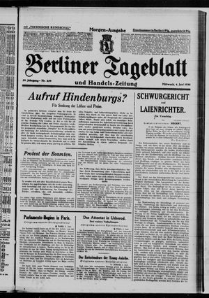 Berliner Tageblatt und Handels-Zeitung vom 04.06.1930