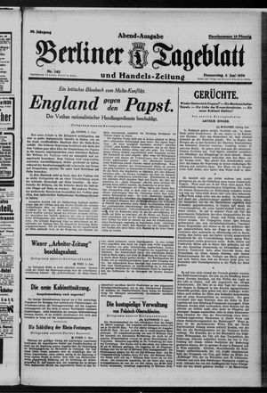 Berliner Tageblatt und Handels-Zeitung vom 05.06.1930