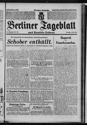 Berliner Tageblatt und Handels-Zeitung vom 06.06.1930