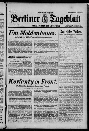 Berliner Tageblatt und Handels-Zeitung vom 12.06.1930