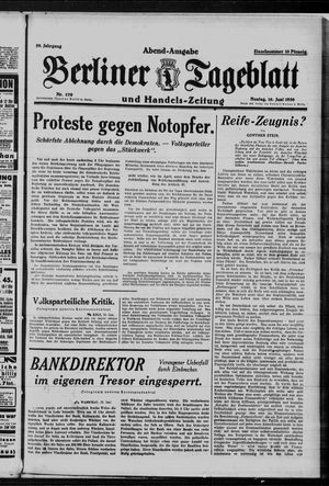 Berliner Tageblatt und Handels-Zeitung vom 16.06.1930