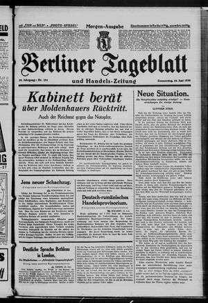 Berliner Tageblatt und Handels-Zeitung vom 19.06.1930