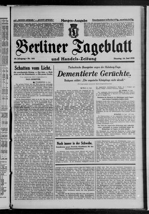 Berliner Tageblatt und Handels-Zeitung vom 24.06.1930