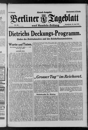 Berliner Tageblatt und Handels-Zeitung vom 28.06.1930