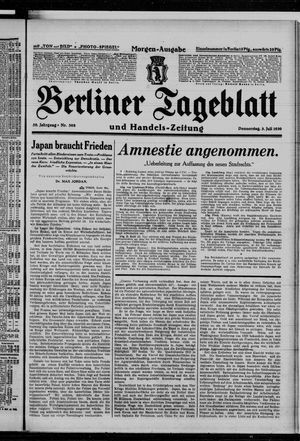 Berliner Tageblatt und Handels-Zeitung vom 03.07.1930