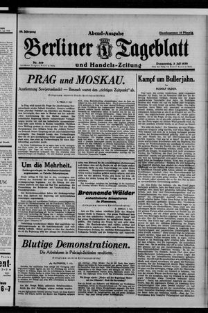 Berliner Tageblatt und Handels-Zeitung vom 03.07.1930