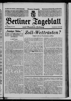 Berliner Tageblatt und Handels-Zeitung vom 05.07.1930