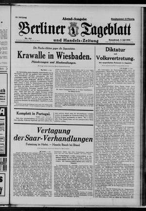 Berliner Tageblatt und Handels-Zeitung vom 05.07.1930