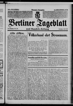 Berliner Tageblatt und Handels-Zeitung vom 06.07.1930