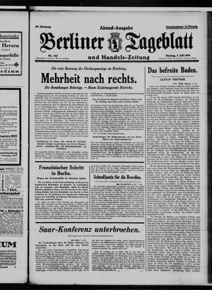 Berliner Tageblatt und Handels-Zeitung vom 07.07.1930