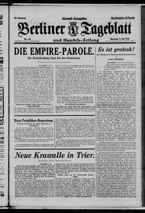 Berliner Tageblatt und Handels-Zeitung vom 08.07.1930