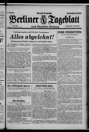Berliner Tageblatt und Handels-Zeitung vom 12.07.1930