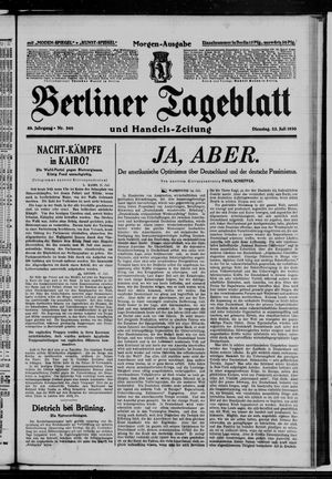 Berliner Tageblatt und Handels-Zeitung vom 22.07.1930