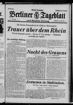 Berliner Tageblatt und Handels-Zeitung on Jul 23, 1930