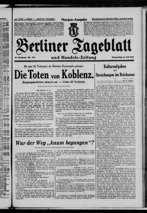 Berliner Tageblatt und Handels-Zeitung vom 24.07.1930