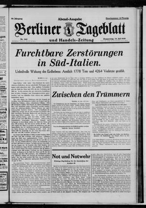 Berliner Tageblatt und Handels-Zeitung vom 24.07.1930