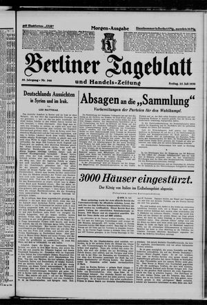 Berliner Tageblatt und Handels-Zeitung vom 25.07.1930