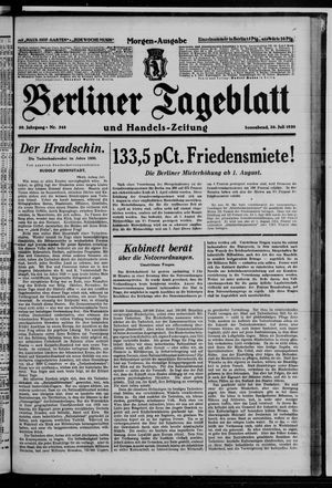Berliner Tageblatt und Handels-Zeitung vom 26.07.1930