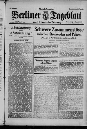 Berliner Tageblatt und Handels-Zeitung vom 07.08.1930