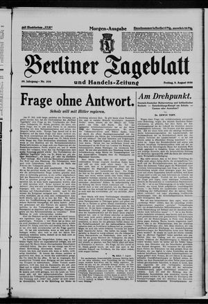 Berliner Tageblatt und Handels-Zeitung vom 08.08.1930