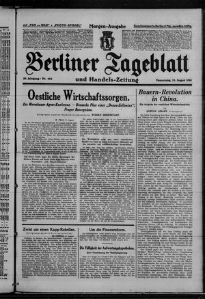 Berliner Tageblatt und Handels-Zeitung vom 28.08.1930