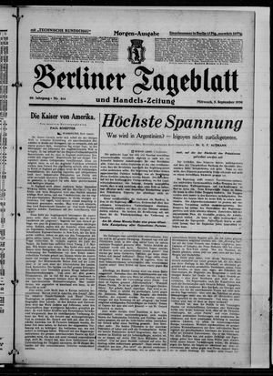Berliner Tageblatt und Handels-Zeitung vom 03.09.1930