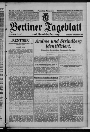 Berliner Tageblatt und Handels-Zeitung vom 04.09.1930