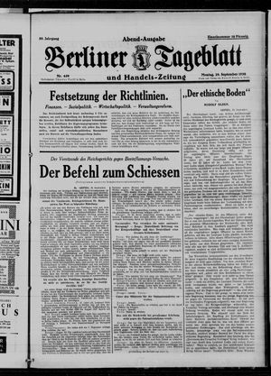 Berliner Tageblatt und Handels-Zeitung vom 29.09.1930