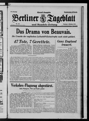 Berliner Tageblatt und Handels-Zeitung vom 06.10.1930