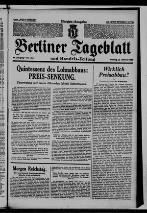 Berliner Tageblatt und Handels-Zeitung vom 12.10.1930