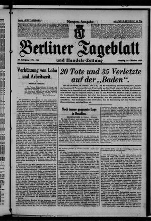 Berliner Tageblatt und Handels-Zeitung vom 26.10.1930