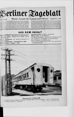 Berliner Tageblatt und Handels-Zeitung vom 03.11.1930