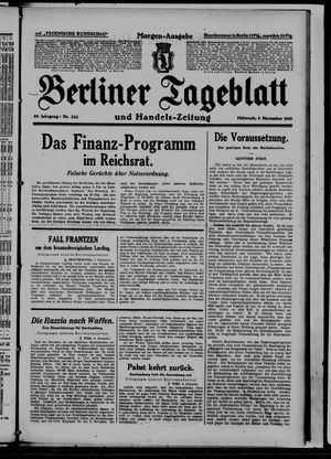 Berliner Tageblatt und Handels-Zeitung on Nov 5, 1930