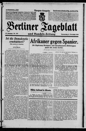 Berliner Tageblatt und Handels-Zeitung vom 18.12.1930