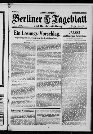 Berliner Tageblatt und Handels-Zeitung vom 06.01.1931