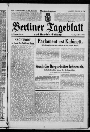 Berliner Tageblatt und Handels-Zeitung vom 11.01.1931