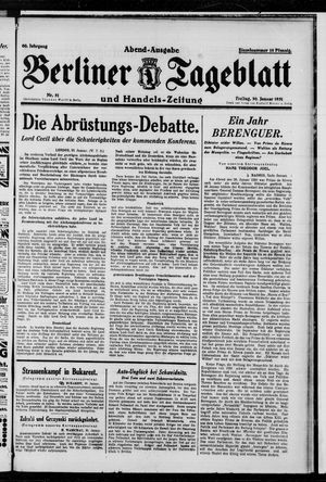 Berliner Tageblatt und Handels-Zeitung vom 30.01.1931