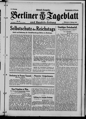 Berliner Tageblatt und Handels-Zeitung vom 04.02.1931