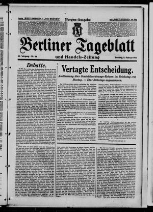 Berliner Tageblatt und Handels-Zeitung on Feb 8, 1931
