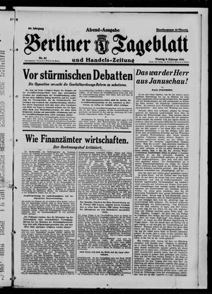 Berliner Tageblatt und Handels-Zeitung vom 09.02.1931
