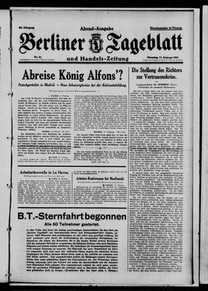 Berliner Tageblatt und Handels-Zeitung on Feb 17, 1931