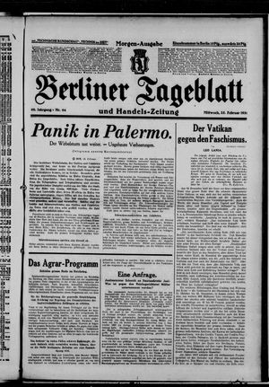 Berliner Tageblatt und Handels-Zeitung vom 25.02.1931