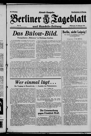 Berliner Tageblatt und Handels-Zeitung on Feb 25, 1931