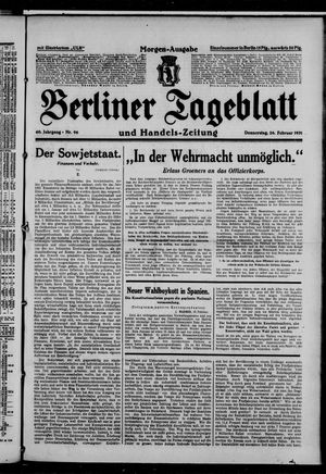 Berliner Tageblatt und Handels-Zeitung on Feb 26, 1931