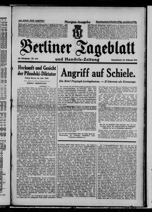 Berliner Tageblatt und Handels-Zeitung on Feb 28, 1931