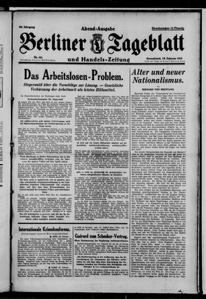 Berliner Tageblatt und Handels-Zeitung vom 28.02.1931
