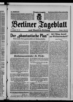 Berliner Tageblatt und Handels-Zeitung vom 06.03.1931