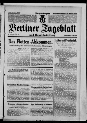 Berliner Tageblatt und Handels-Zeitung on Mar 12, 1931