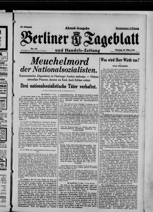 Berliner Tageblatt und Handels-Zeitung vom 16.03.1931